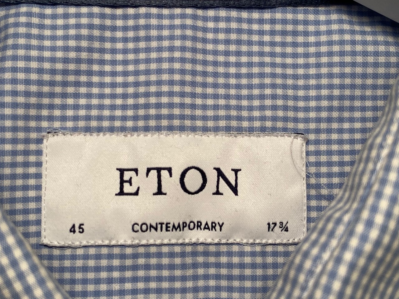 Skjorta från Eton blå/vit-rutig